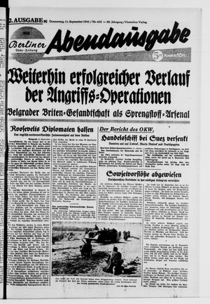 Berliner Volks-Zeitung vom 11.09.1941