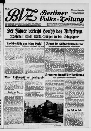 Berliner Volks-Zeitung vom 12.09.1941