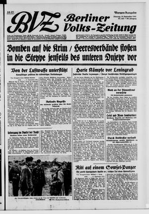 Berliner Volks-Zeitung vom 16.09.1941