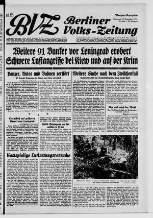 Berliner Volks-Zeitung vom 17.09.1941