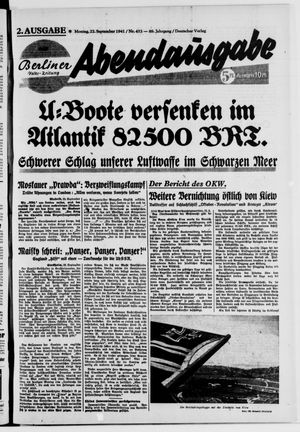 Berliner Volks-Zeitung vom 22.09.1941
