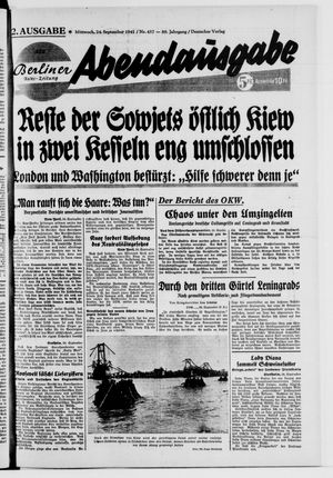 Berliner Volks-Zeitung vom 24.09.1941
