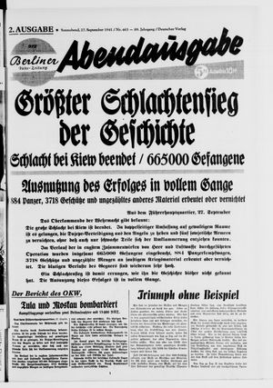 Berliner Volks-Zeitung vom 27.09.1941