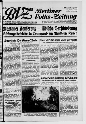 Berliner Volks-Zeitung vom 03.10.1941