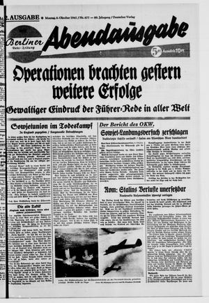 Berliner Volks-Zeitung vom 06.10.1941