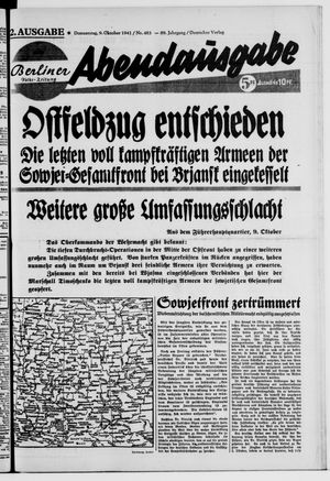 Berliner Volks-Zeitung vom 09.10.1941