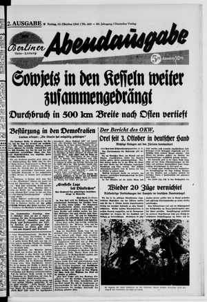 Berliner Volks-Zeitung vom 10.10.1941