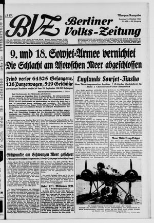 Berliner Volks-Zeitung vom 12.10.1941