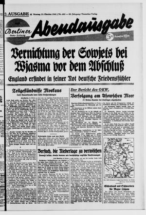 Berliner Volks-Zeitung vom 13.10.1941