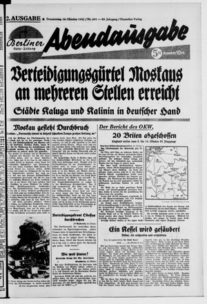 Berliner Volks-Zeitung vom 16.10.1941