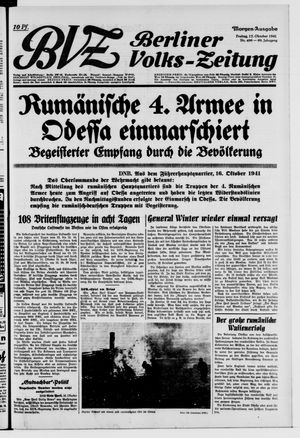 Berliner Volks-Zeitung vom 17.10.1941