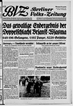 Berliner Volks-Zeitung vom 19.10.1941
