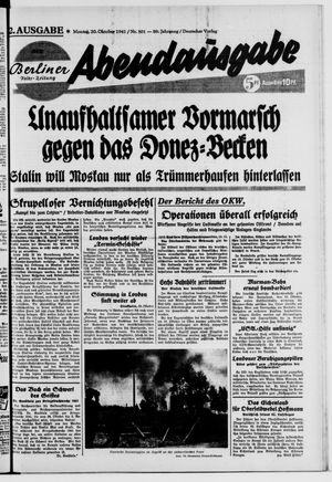 Berliner Volks-Zeitung vom 20.10.1941