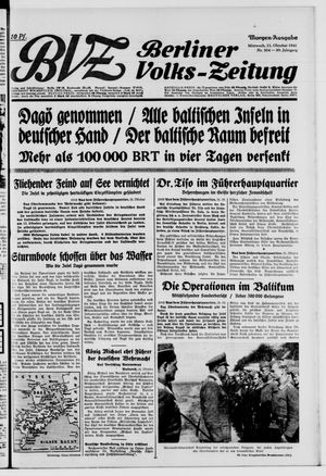 Berliner Volks-Zeitung vom 22.10.1941
