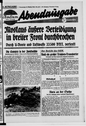 Berliner Volks-Zeitung vom 23.10.1941