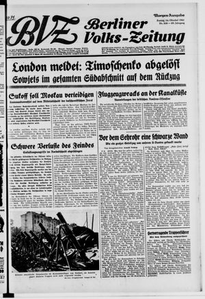 Berliner Volks-Zeitung vom 24.10.1941