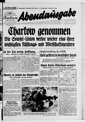 Berliner Volks-Zeitung vom 25.10.1941