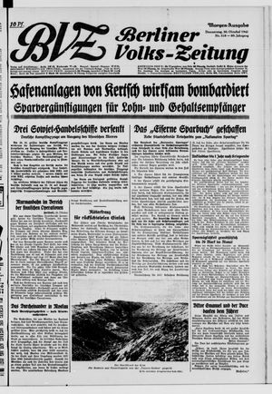 Berliner Volks-Zeitung vom 30.10.1941
