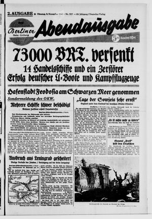 Berliner Volks-Zeitung vom 04.11.1941