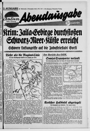 Berliner Volks-Zeitung vom 05.11.1941
