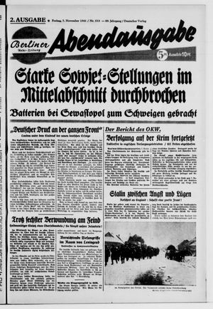 Berliner Volks-Zeitung vom 07.11.1941
