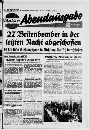 Berliner Volks-Zeitung vom 08.11.1941