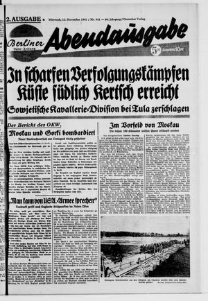 Berliner Volks-Zeitung vom 12.11.1941