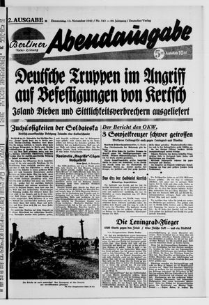 Berliner Volks-Zeitung vom 13.11.1941