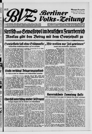 Berliner Volks-Zeitung vom 14.11.1941