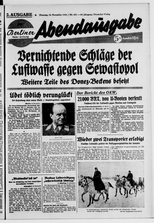 Berliner Volks-Zeitung vom 18.11.1941