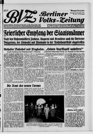 Berliner Volks-Zeitung vom 25.11.1941