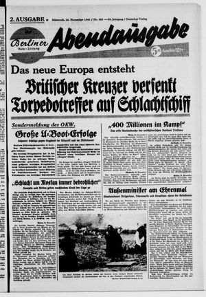 Berliner Volks-Zeitung vom 26.11.1941