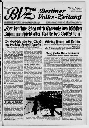 Berliner Volks-Zeitung vom 02.12.1941