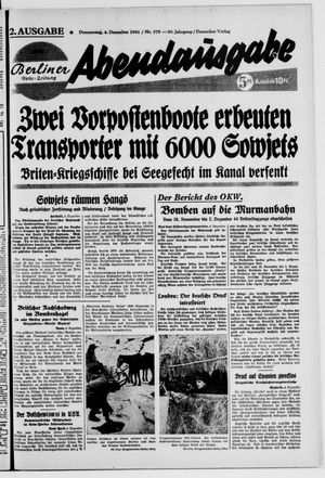 Berliner Volks-Zeitung vom 04.12.1941