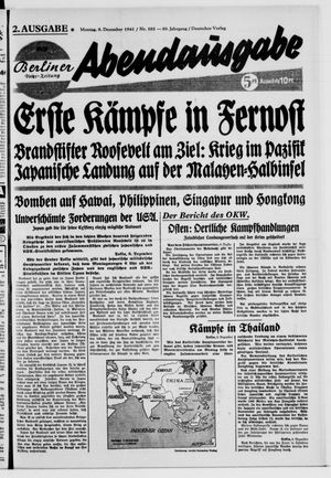Berliner Volks-Zeitung vom 08.12.1941