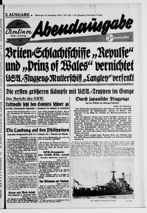Berliner Volks-Zeitung vom 10.12.1941