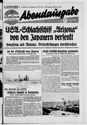Berliner Volks-Zeitung vom 13.12.1941