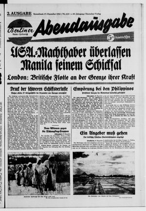 Berliner Volks-Zeitung vom 27.12.1941