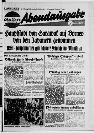 Berliner Volks-Zeitung vom 29.12.1941
