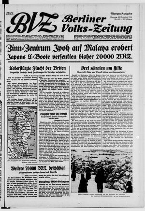 Berliner Volks-Zeitung vom 30.12.1941