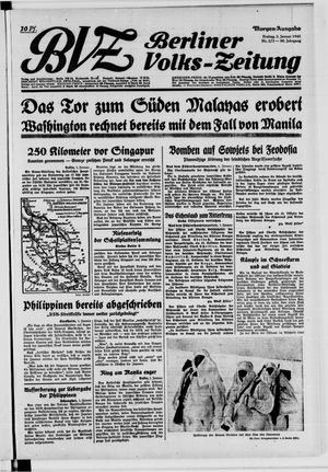 Berliner Volkszeitung vom 02.01.1942