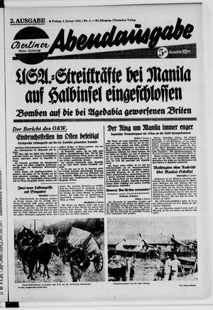Berliner Volkszeitung vom 02.01.1942