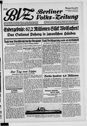 Berliner Volkszeitung on Jan 15, 1942
