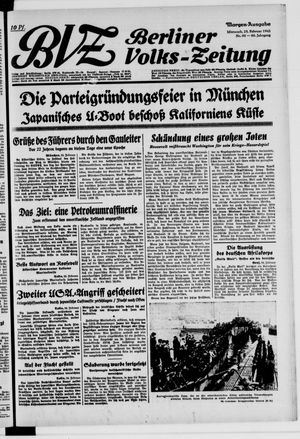 Berliner Volkszeitung on Feb 25, 1942