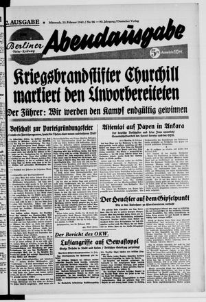Berliner Volkszeitung on Feb 25, 1942