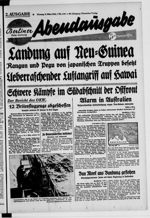 Berliner Volkszeitung vom 09.03.1942
