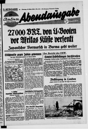Berliner Volkszeitung vom 10.03.1942