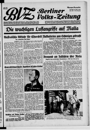Berliner Volkszeitung vom 22.03.1942