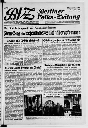 Berliner Volkszeitung vom 03.04.1942