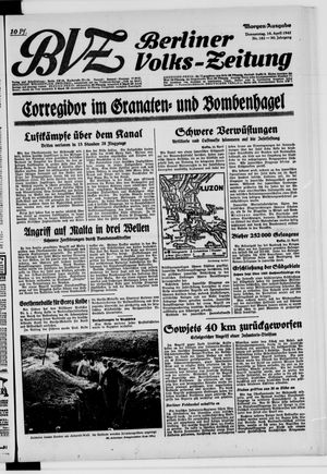 Berliner Volkszeitung vom 16.04.1942